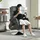 Homcom Relaxsessel Textil 69 x 124 x 84 cm Dunkelgrau elektrisch drehbar