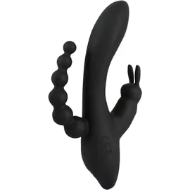 Sweet Smile Rabbitvibrator Triple G-Spot Vibrator mit Anus-Stimulator schwarz