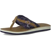 Tamaris Damen 1-27109-42 Flache Sandale, Navy/Logo, 39 EU - 39 EU