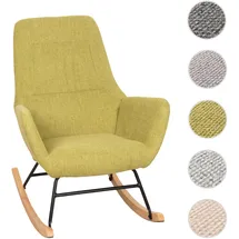 Mendler Schaukelstuhl HWC-N13 Stoff/Textil 320 g/m2 320 g/m2 75 x 100 x 80 cm Grün