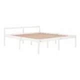 furnicato Bett Seniorenbett Weiß 180x200 cm Massivholz Kiefer (1-tlg) weiß