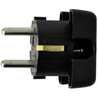N & L 17839 Schutzkontakt-Flachstecker Kunststoff 230 V Schwarz