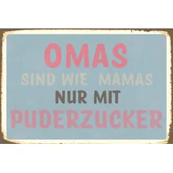 queence Metallbild »Puderzucker V«, Sprüche-Schriftzug-Sprüche-Sprüche & Texte, (1 St.), Stahlschild, Blechschild, Sprüche, Texte, witzig, Oma, Mama queence Farbe Bild(er): rosa