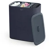 Joseph Joseph Tota Trio 90-Liter-Wäschesortierkorb mit Deckel, 3 herausnehmbare Wäschesäcke mit Griffen, schwarz