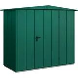 Hörmann Metall-Gerätehaus Berry Modern mit Satteldach Typ 1, 259 x 121 cm,moosgrün,3,1 m2
