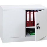 Gürkan Stahlschrank 100003 lichtgrau 80,0 x 38,0 x 75,0 cm, aufgebaut