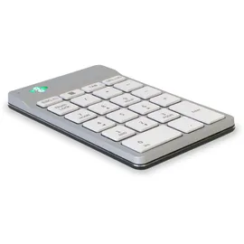 R-Go Tools R-Go Numpad Break, Mit Anti-RSI-Software, Bluetooth kabellos Ziffernblock, Numerische Tastatur für Computer Laptop Tablet, Weiss