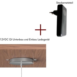 kalb Material für Möbel kalb 12VDC QI Unterbau und Einbau Ladegerät grau Ladedistanz 3 | 18 mm Smart Wireless
