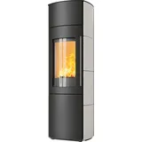 Kaminofen Hark 106 H GT ECOplus 4 kW - Ofenkacheln: creme-weiß - Korpus: graphit