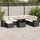 vidaXL Garten-Lounge-Set 9-tlg. schwarz