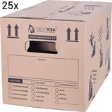 25x Umzugskarton XXL 2-wellig bis 40 kg extra stabil, Profi-Umzugskisten