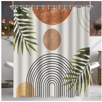 Lerores Duschvorhang Grüne Blätter 120 x 200 cm