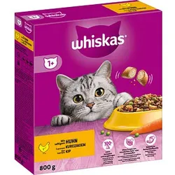 whiskas® Katzen-Trockenfutter 1+ mit Huhn 800,0 g