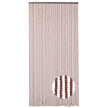 Kobolo Türvorhang Perlenvorhang CHOCO Holzperlen 50 Stränge 100x210cm