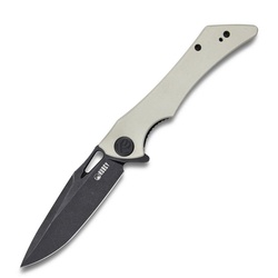 KUBEY Raven Liner Lock Flipper Knife Ivory G10 Handle KB245F