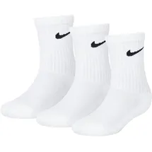 Nike Kinder Basic Pack Crew 3Pk Socken, White, 5/7 Jahre