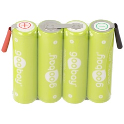 Goobay 4x AA (Mignon) - 2100 mAh - Lötfahne (Z), Nickel-Metallhydrid Akku (NiMH), 4,8 V