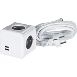 Allocacoc Powercube Extended Usb E(fr), 3m Power Extension 4 Ac Outlet(s)