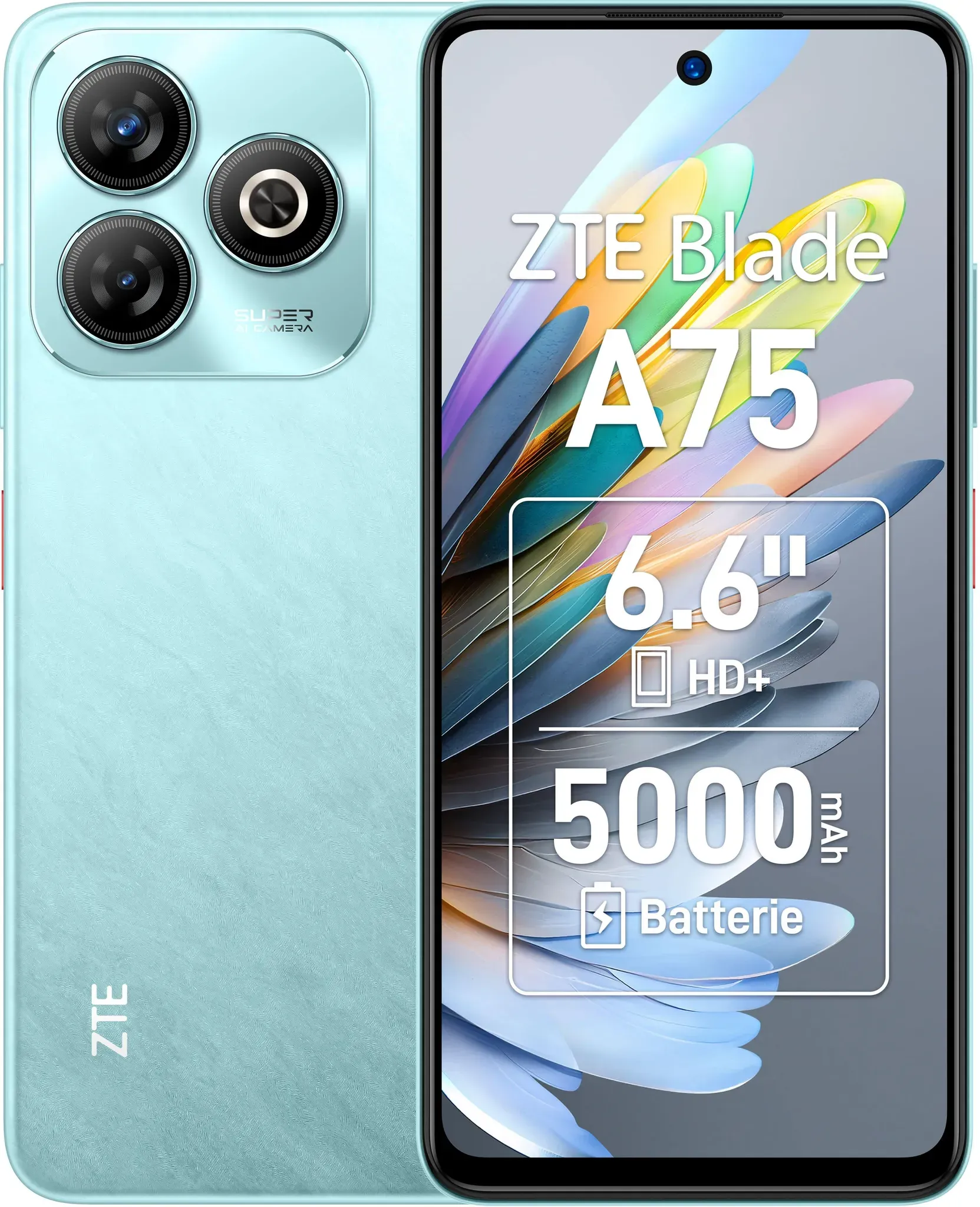 Blade A75 128 GB 4G Smartphone 16,8 cm (6.6 Zoll) Android 50 MP Dual Kamera Dual Sim WiFi 5  (Grün)