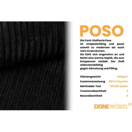 Deine Möbel 24 Boxbett, Schwarz, Holz, Holzwerkstoff, Textil, H3, 140x200 cm, Schlafzimmer, Betten, Boxspringbetten