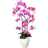 Creativ green Kunstorchidee »Deko-Orchidee Phalaenopsis XL im Keramiktopf«, lila