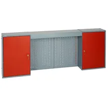 KÜPPER Hängeschrank Stahl 160 x 60 x 19 cm Rot/Silber