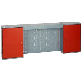 KÜPPER Hängeschrank Stahl 160 x 60 x 19 cm Rot/Silber