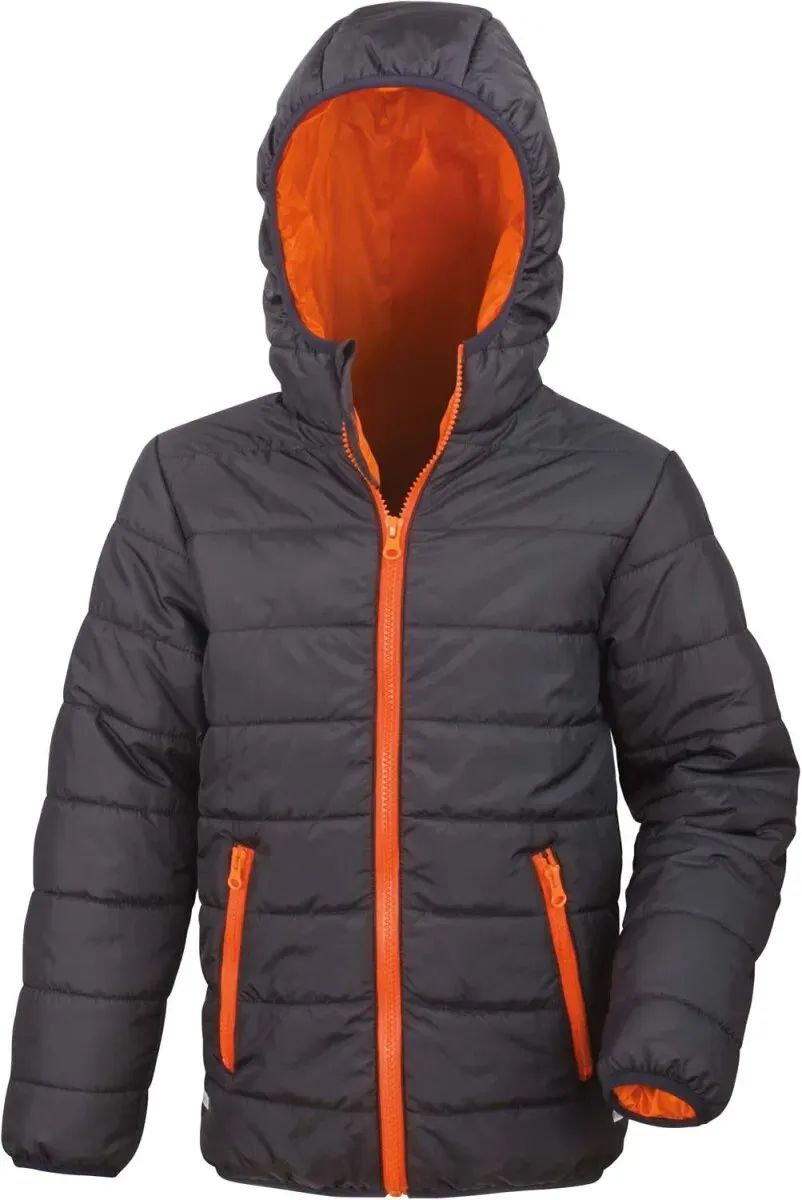 Result Core Kinder Steppjacke Stepp-Jacke R233J/R233Y black/orange M (7-8)