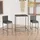 vidaXL Polyrattan Garten-Essgruppe 3-tlg. grau inkl. Kissen 3064829