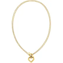 Tommy Hilfiger Kette mit Anhänger TOGGLE HEART blau/gold/rot/weiß Edelstahl