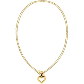 Tommy Hilfiger Kette mit Anhänger TOGGLE HEART blau/gold/rot/weiß Edelstahl