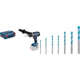 Bosch Professional BITURBO Akku Schlagbohrschrauber GSB 18V-150 C (ohne Akkus und Ladegerät, in L-BOXX 136) + 7x Expert CYL-9 MultiConstruction Bohrer Set (für Beton, Ø 4-12 mm, Zubehör)