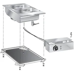 Gastro-Inox Gastro Inox Einbau-Bain marie aus Edelstahl 400x600x335mm
