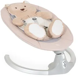 Moni Babywippe elektrische Ari Bär Melodien, Fernbedienung, Teddy-Bär Pad, Timer beige