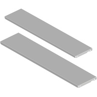 Element-System Stahlfachboden 10700 - Regalboden für Wandschiene und Pro-Regalträger, Stahl, weiß ELEMENT System 10700-00012 2x 800x250 mm,