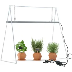 Parus by Venso Grow Light Duo mit Stativ LED Pflanzenlampe Vollspektrum 20W Anzuchtlampe LED Pflanzenleuchte für Gemüse, Kräuter und Blühpflanzen, Venso Ecosolutions, Wachstumslampe für Pflanzen
