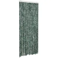 VidaXL Fliegenvorhang Grün und Weiß 100x230 cm Chenille