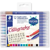 Staedtler Doppelfasermaler 3005 Kalligrafiestift sortiert, 12er-Set (3005 TB12)