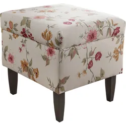 Hocker HOME AFFAIRE "Asino", bunt (blume), B:48cm H:40cm T:48cm, Hocker, Fußhocker Sitzhocker