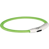 TRIXIE Flash Leuchtring USB Nylon, grün L-XL: