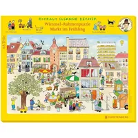 Gerstenberg Verlag Wimmel-Rahmenpuzzle Frühling Motiv Markt