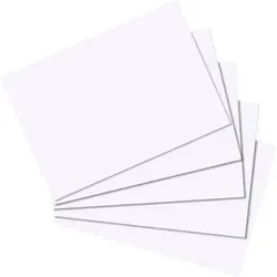 HERLITZ 50021406 Karteikarte A8 blanko weiß 100er Packung