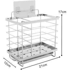 Intirilife Spülenablage Reinigungskorb in Silber | Gr.: onesize
