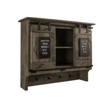 Massivmoebel24 Wandgarderobe Mango 90 x 30 x 75 cm Grau