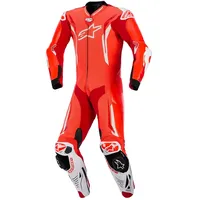 Alpinestars GP Tech V5 Lederkombi - Neon-Rot/Hellrot/Weiß / 46