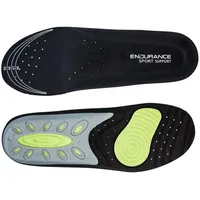 Endurance Einlegesohlen Sport Support SCHWARZ|GELB|SCHWARZ 35/39