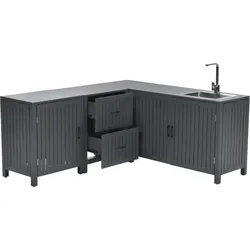 Gardissimo Alu Outdoor Küche "Cupid",carbon black,