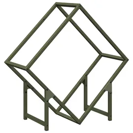 vidaXL Kaminholzregal Kaltgewalzter Stahl 60 x 25 x 60 cm Olivgrün