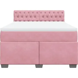 vidaXL Boxspringbett 140 x 200 cm Rosa