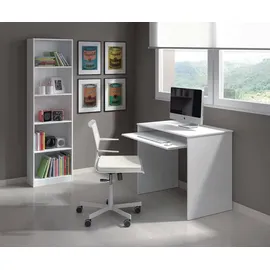 HOGAR24 - Schreibtisch, Dayton, Schreibtisch mit Regal, Pc-halter Arbeitstisch für Büro oder Schlafzimmer, Schreibtisch, cm 90x54h79, Weiß